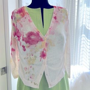 Jones New York lightweight linen cardigan sweater. Size small